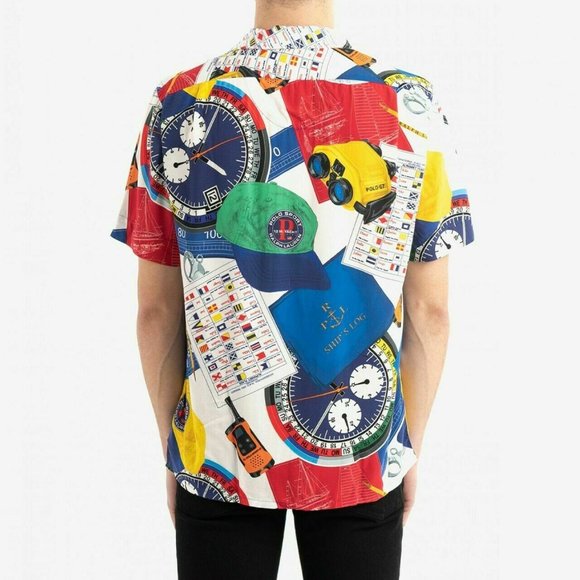 Polo Ralph Lauren Oceans Challenge Ships Log Yacht Club Slim Fit Shirt S, M - Picture 3 of 10